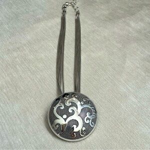 Gorgeous Brighton Sheba Pin/Pendant. Silver Plated.
